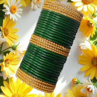 444GLshAnju Govika Glass Bangle Set for Women and Girls for Wedding, Engagement and Party!!